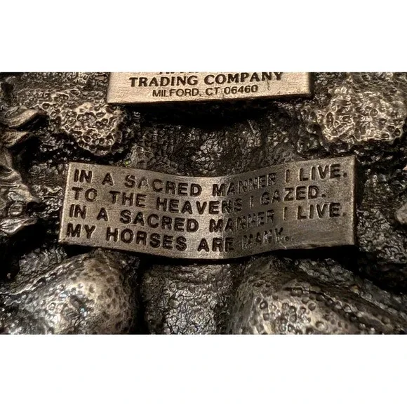 Bergamot Brass Works Siskiyou Native American Indian Vintage 1981 Belt Buckle - Picture 5 of 8